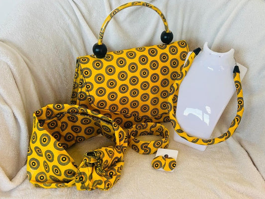 AfriGlow Handbag Set - Yellow